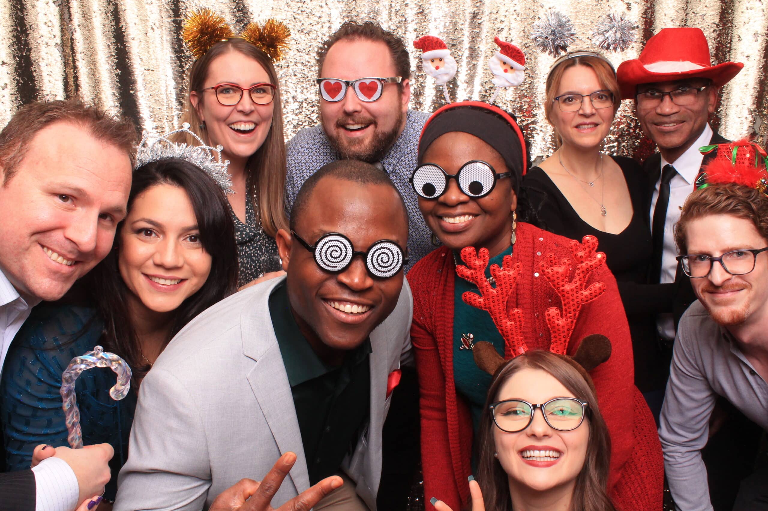 Holiday Party Photo Booth Glamorous and Festive Fun. 